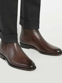 Dune London Brown Manson Premium Chelsea Boots
