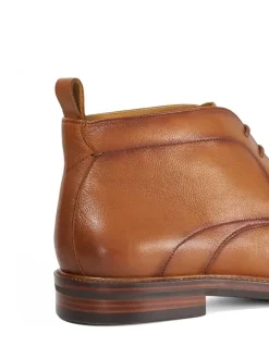 Dune London Brown Maxxy Contrast Rand Chukka Boots