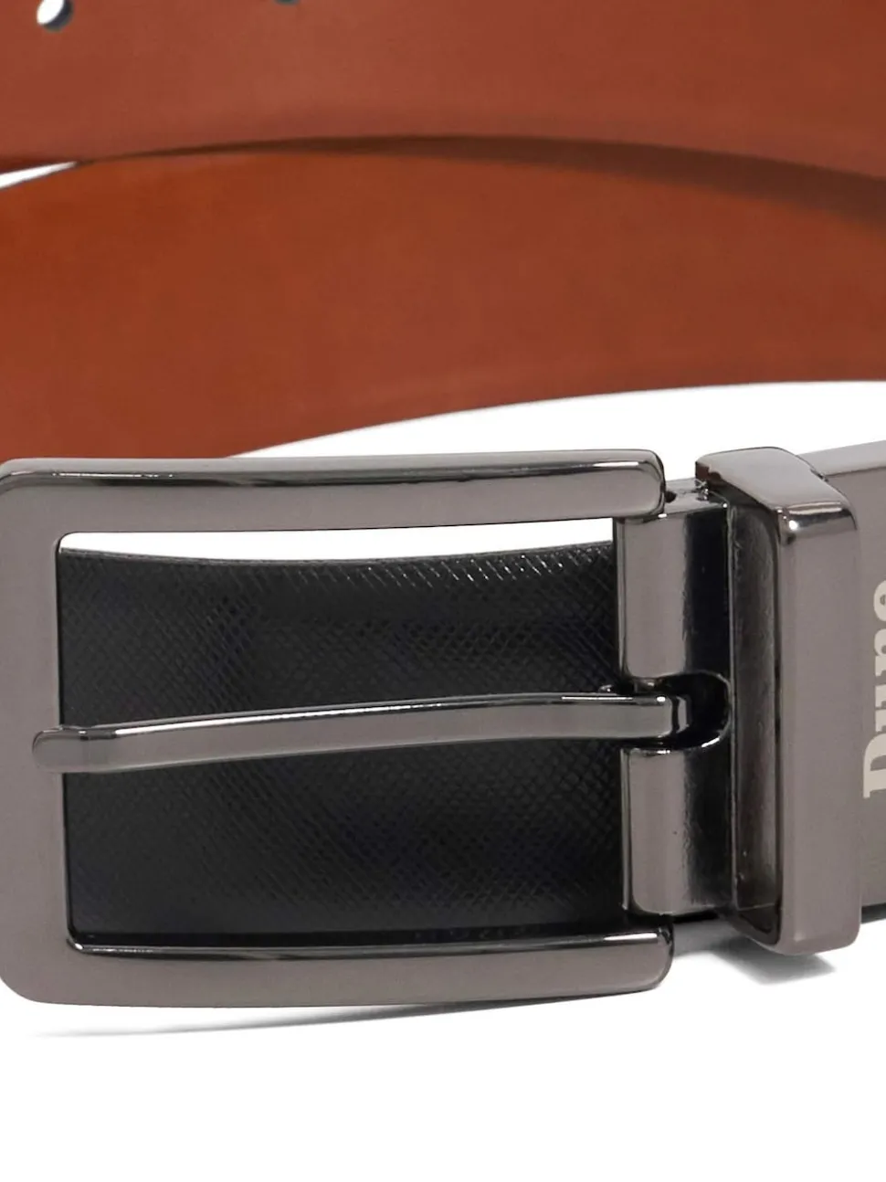 Dune London Brown Opra Reversible Leather Belt