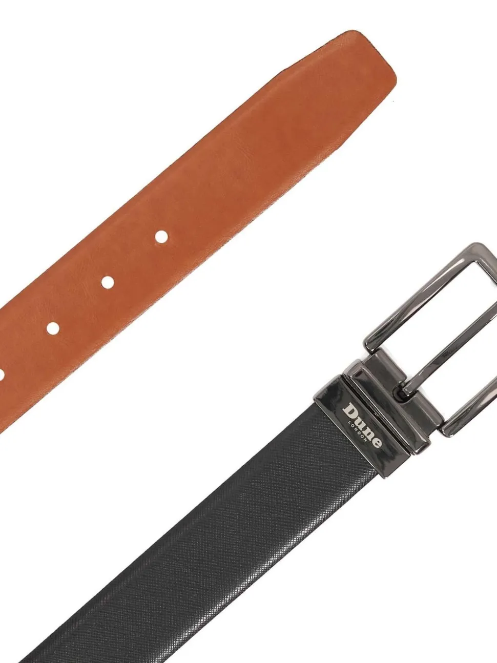 Dune London Brown Opra Reversible Leather Belt