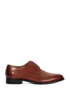 Dune London Brown Salisbury Classic Derby Patent Shoes
