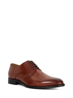 Dune London Brown Salisbury Classic Derby Patent Shoes