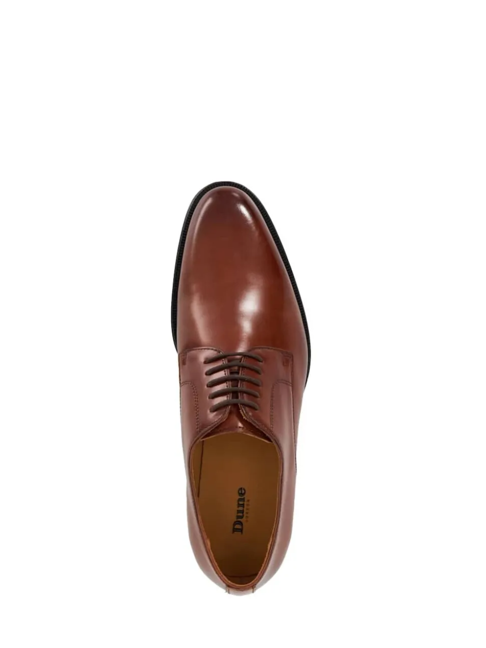 Dune London Brown Salisbury Classic Derby Patent Shoes