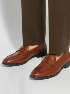 Dune London Brown Skylers Loafers