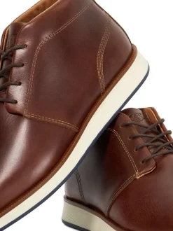 Dune London Brown Smoky Lace Up Boots