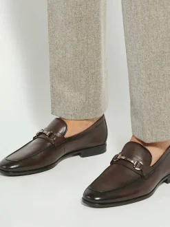 Dune London Brown Standard Fit Seymore Flex Sole Trim Loafers
