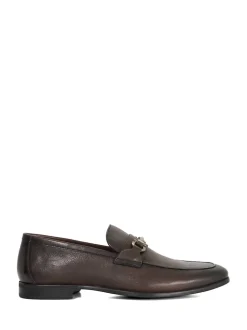 Dune London Brown Standard Fit Seymore Flex Sole Trim Loafers