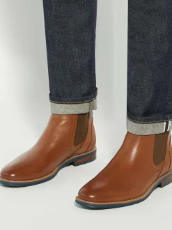 Dune London Brown Standard Fit Mckinley Constrast Sole Chelsea Boots
