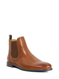 Dune London Brown Standard Fit Mckinley Constrast Sole Chelsea Boots