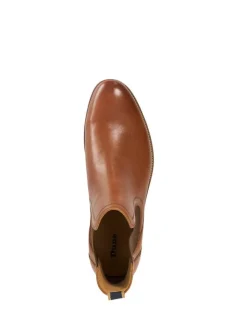 Dune London Brown Standard Fit Mckinley Constrast Sole Chelsea Boots