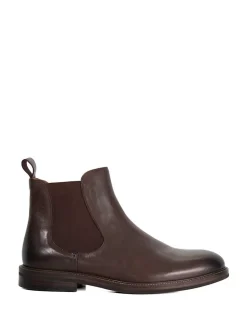 Dune London Brown Standard Fit Maisen Stitch Rand Chelsea Boots