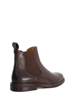 Dune London Brown Standard Fit Maisen Stitch Rand Chelsea Boots