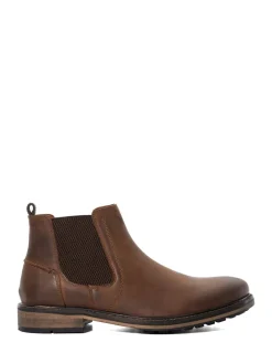 Dune London Brown Wide Fit Chorleys Chelsea Boots