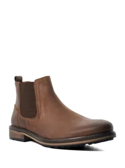 Dune London Brown Wide Fit Chorleys Chelsea Boots