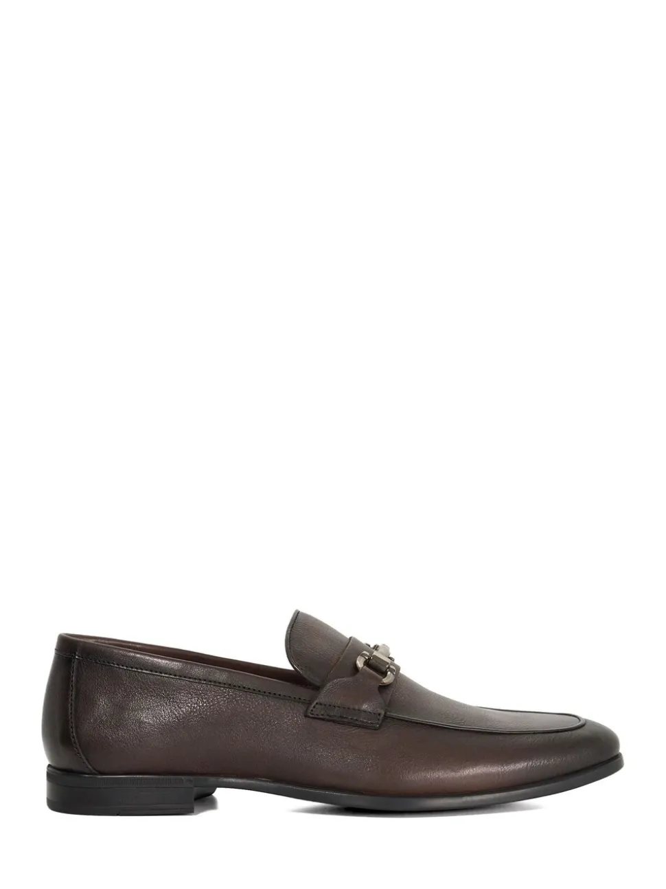 Dune London Brown Wide Fit Seymore Flex Sole Trim Loafers