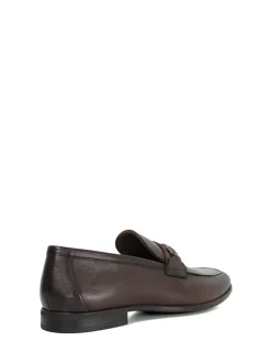 Dune London Brown Wide Fit Seymore Flex Sole Trim Loafers