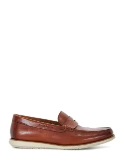 Dune London Brown Wide Fit Berkly Sole Loafers