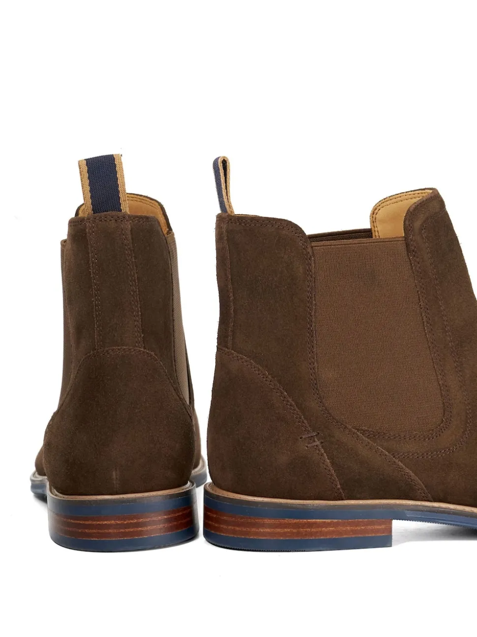 Dune London Brown Wide Fit Mckinley Constrast Sole Chelsea Boots