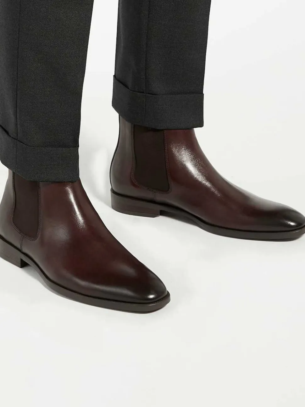 Dune London Brown Wide Fit Matchin Chelsea Boots