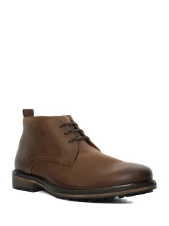 Dune London Brown Wide Fit Charleys Ankle Boots