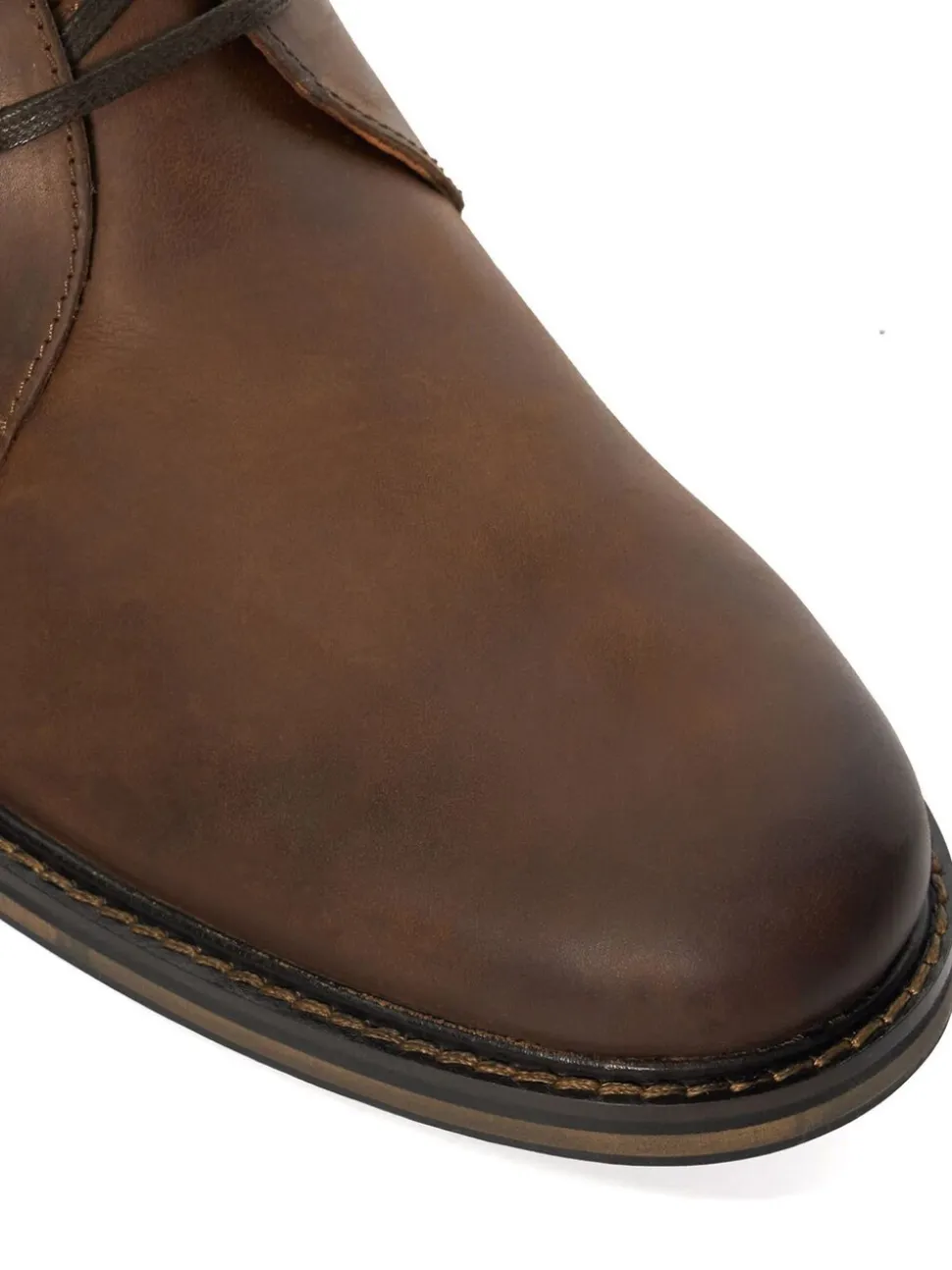 Dune London Brown Wide Fit Charleys Ankle Boots