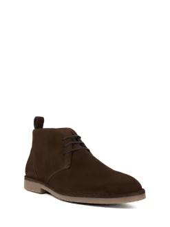 Dune London Dark Brown Cashed Desert Boots