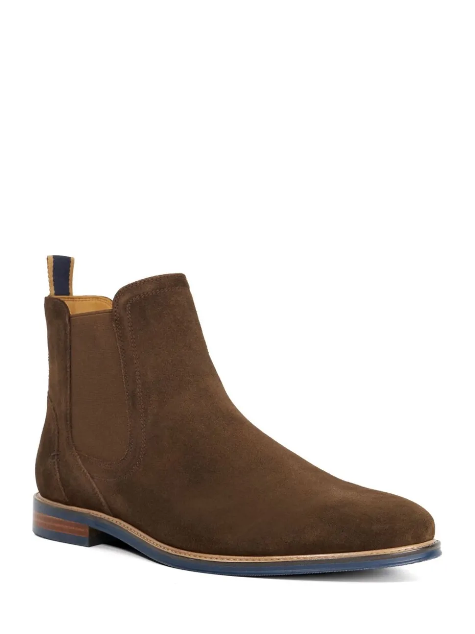 Dune London Dark Brown Standard Fit Mckinley Constrast Sole Chelsea Boots