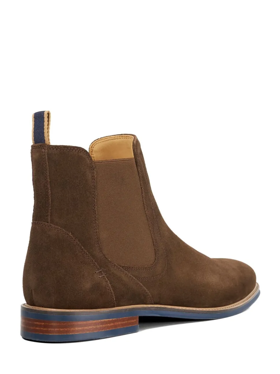 Dune London Dark Brown Standard Fit Mckinley Constrast Sole Chelsea Boots