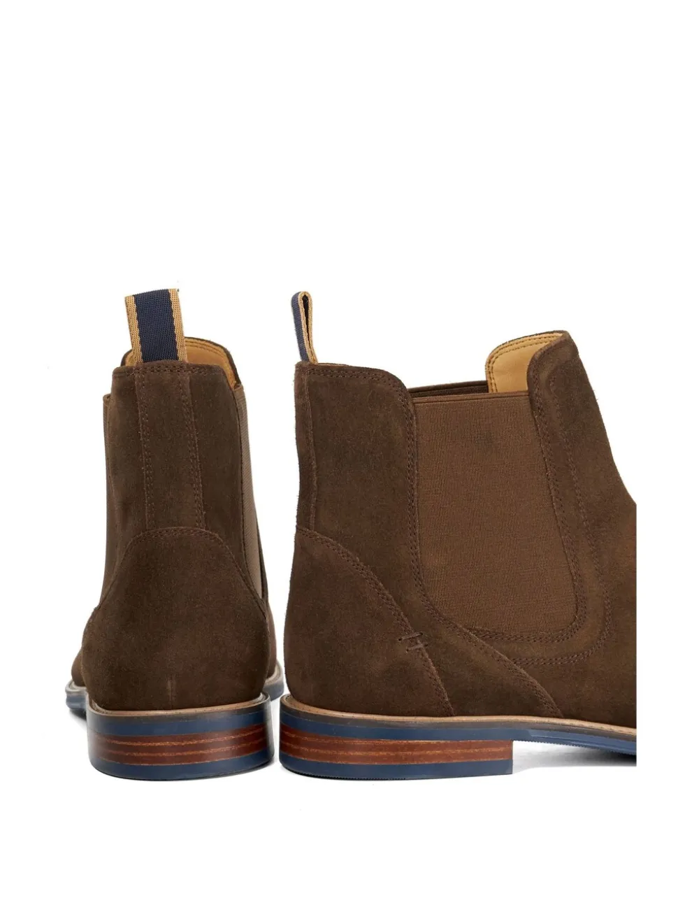 Dune London Dark Brown Standard Fit Mckinley Constrast Sole Chelsea Boots