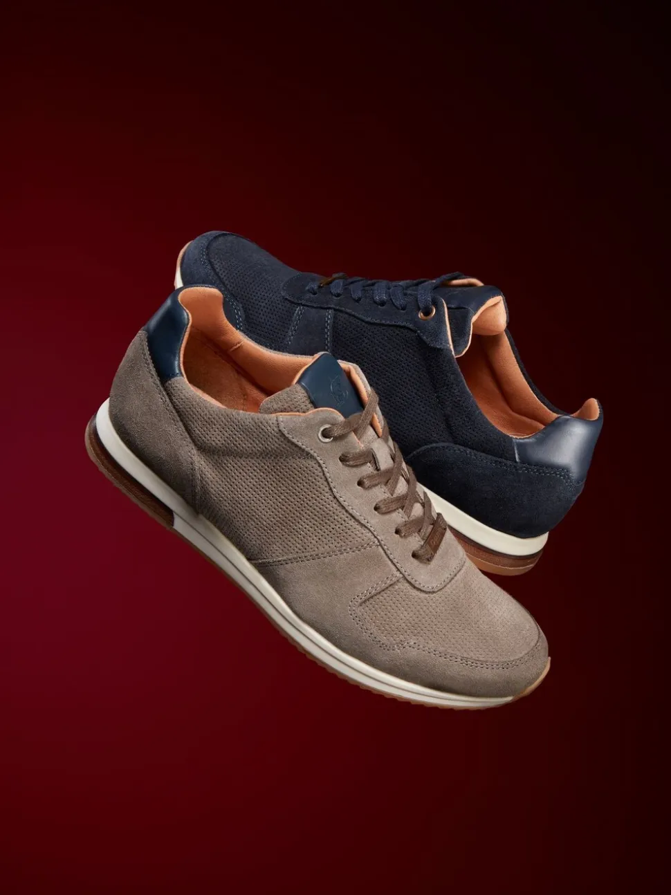 Dune London Grey Standard Fit Trilogy Perforated Runner Trainers