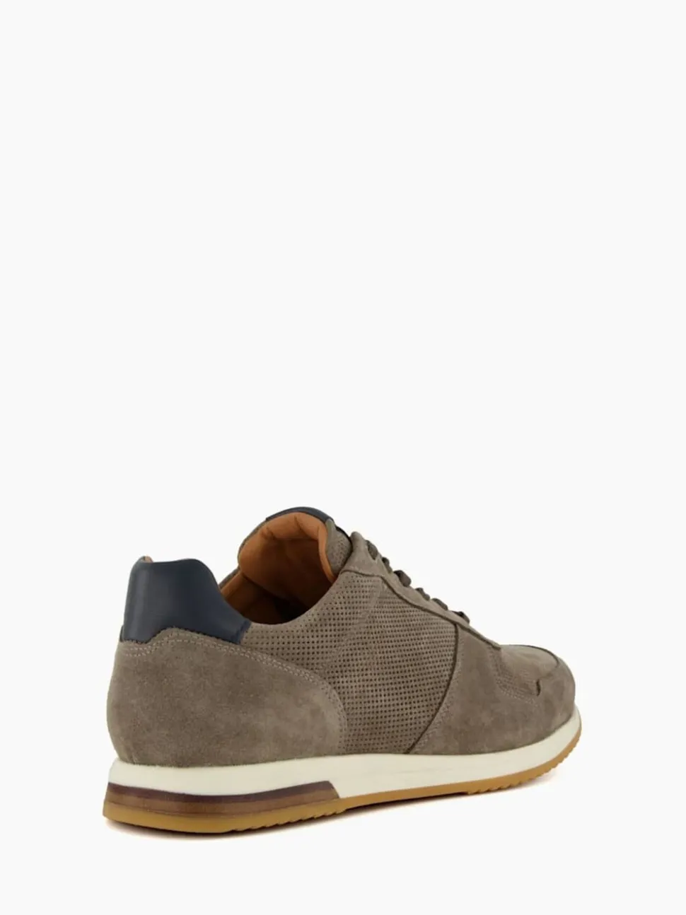 Dune London Grey Standard Fit Trilogy Perforated Runner Trainers