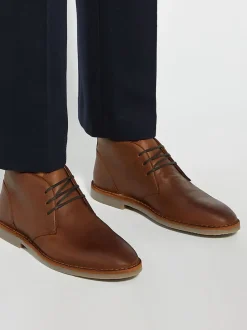Dune London Light Brown Cashed Desert Boots