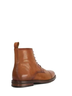 Dune London Light Brown Standard Fit Matias Toecap Detail Ankle Boots