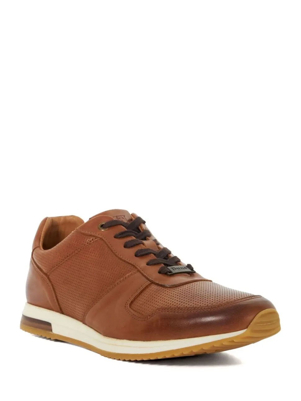 Dune London Light Brown Standard Fit Trilogy Perforated Runner Trainers