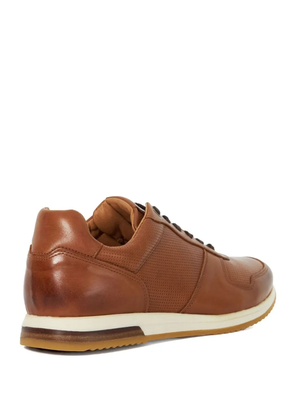 Dune London Light Brown Standard Fit Trilogy Perforated Runner Trainers