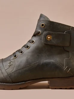 Dune London Light Brown Standard Fit Heavy Duty Leather Simon Ankle Boots