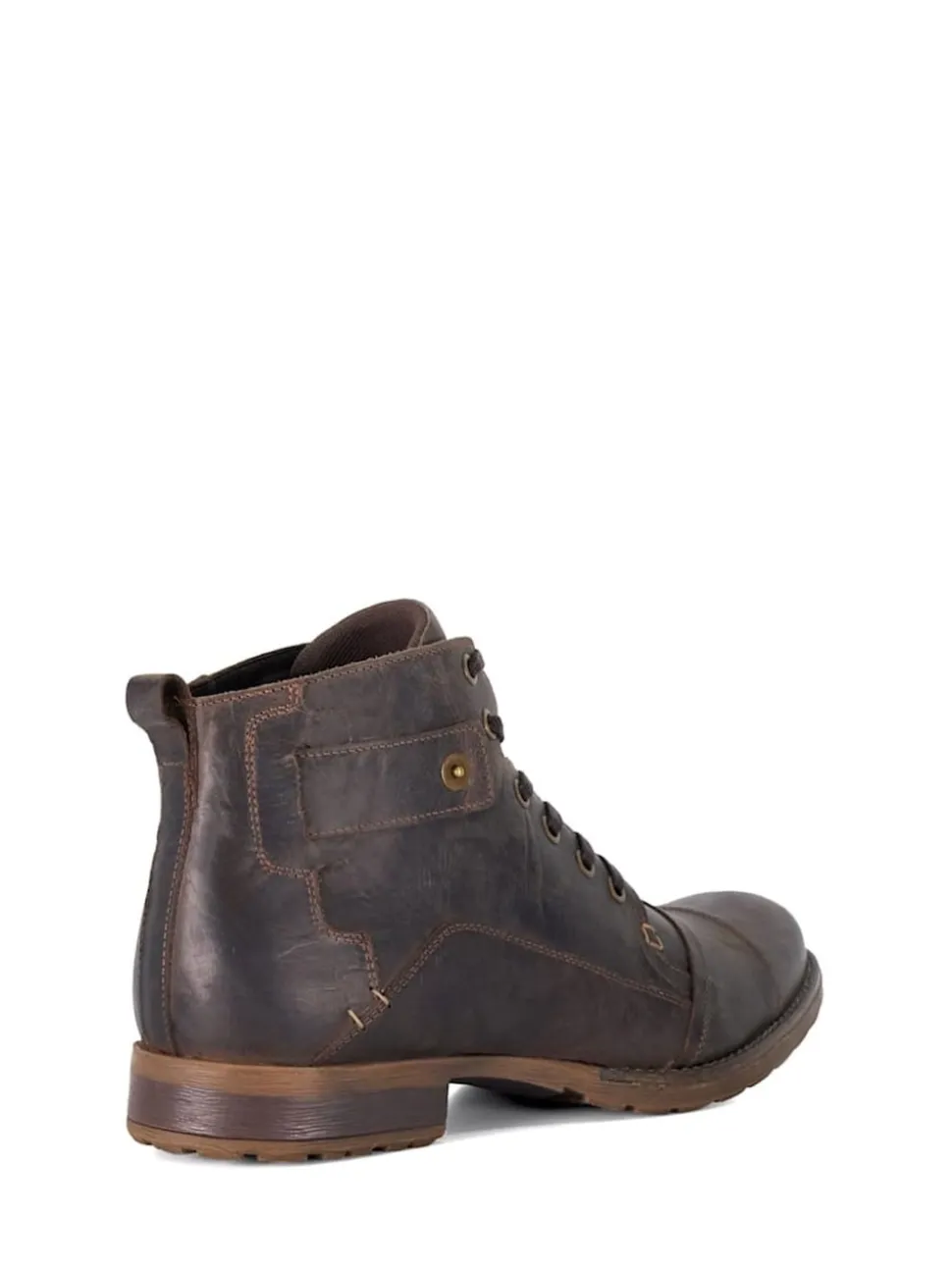 Dune London Light Brown Standard Fit Heavy Duty Leather Simon Ankle Boots