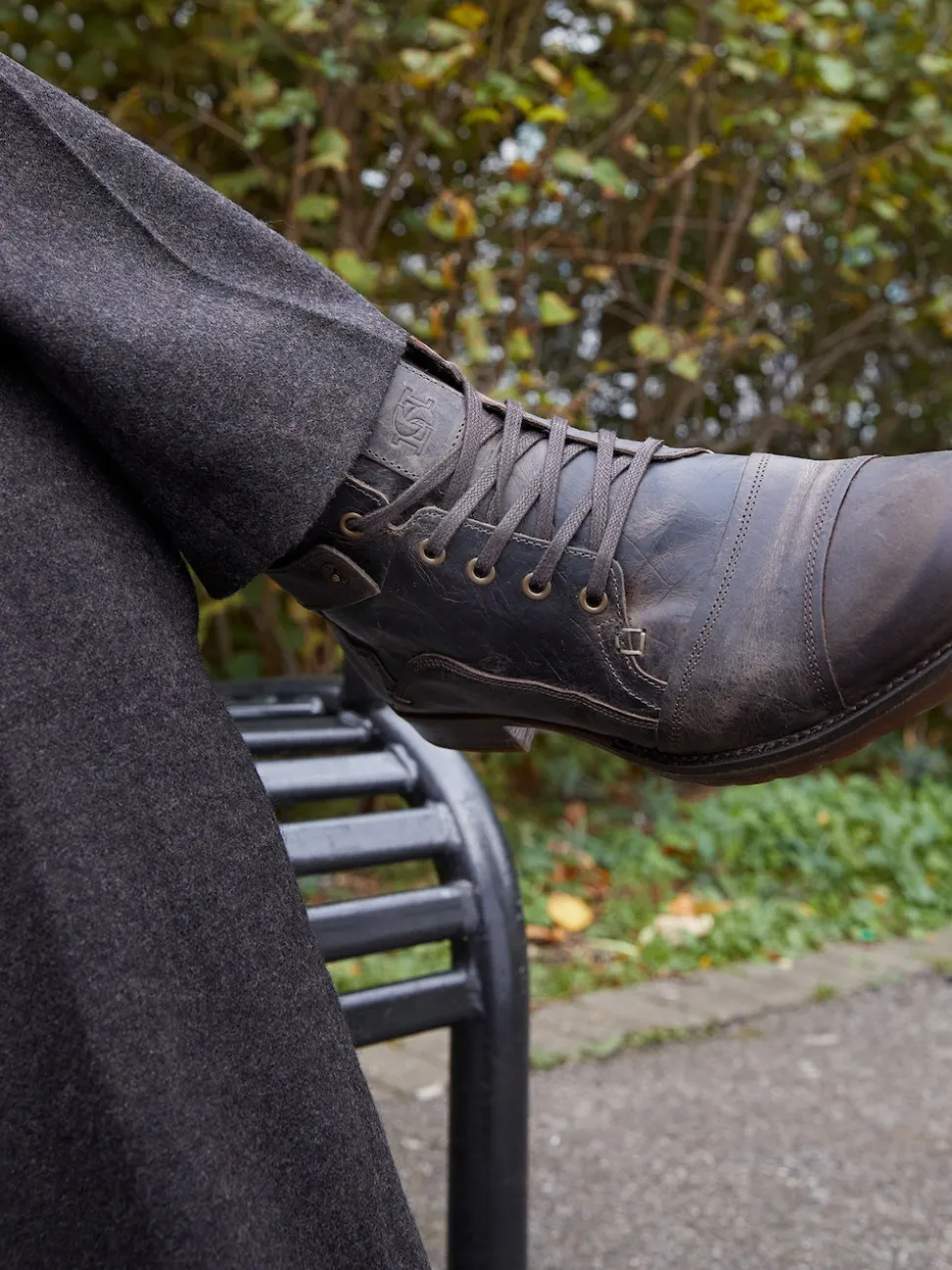 Dune London Light Brown Standard Fit Heavy Duty Leather Simon Ankle Boots