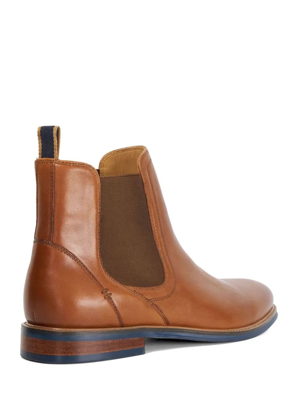 Dune London Light Brown Wide Fit Mckinley Constrast Sole Chelsea Boots