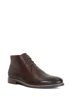 Dune London Red Standard Fit Millers Comfort Sole Chukka Boots