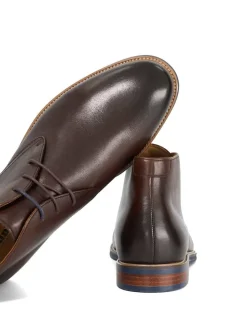 Dune London Red Standard Fit Millers Comfort Sole Chukka Boots