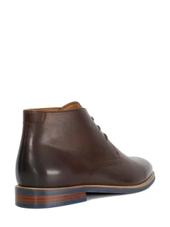 Dune London Red Wide Fit Millers Comfort Sole Chukka Boots