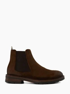 Dune London Tan Brown Cheltenham Brushed Chelsea Boots