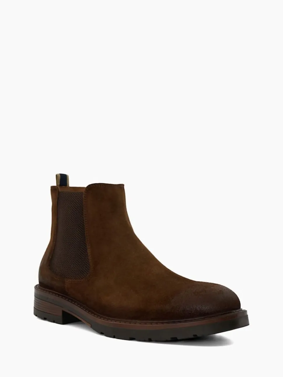 Dune London Tan Brown Cheltenham Brushed Chelsea Boots