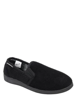 Dunlop Black Full Shoe Slippers