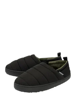 Dunlop Black Nylon Full Slippers