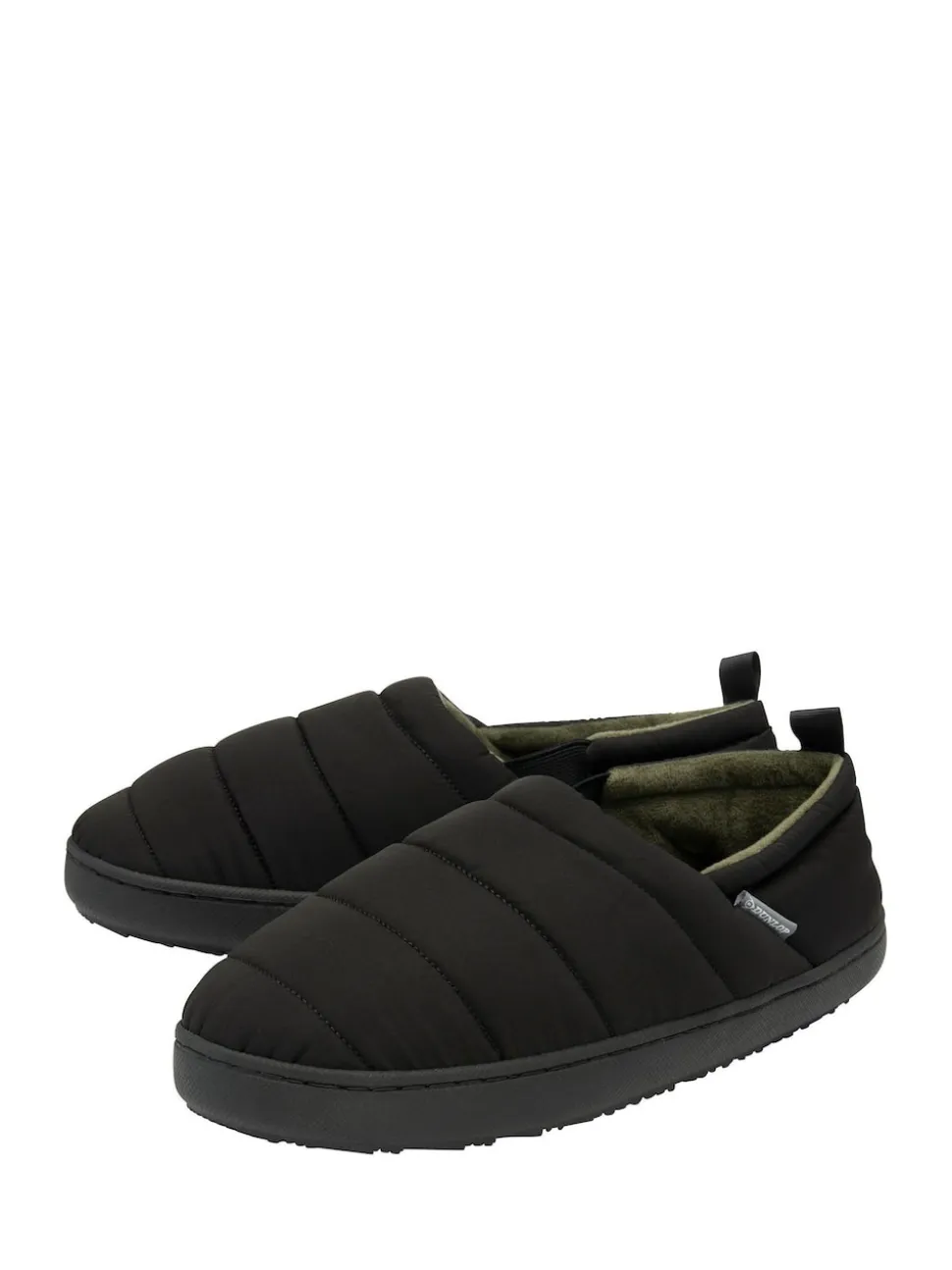 Dunlop Black Nylon Full Slippers