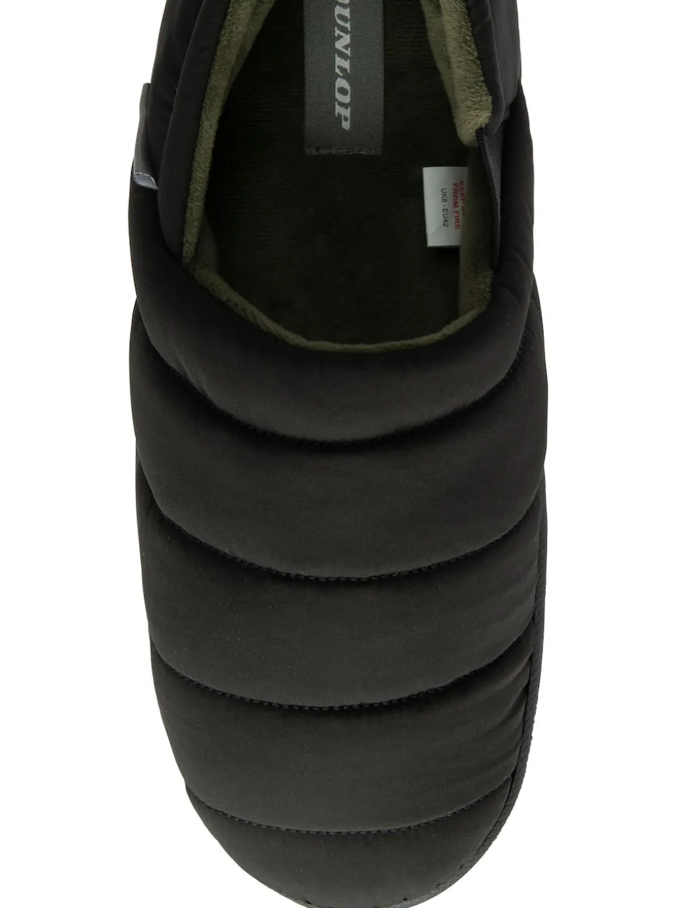 Dunlop Black Nylon Full Slippers
