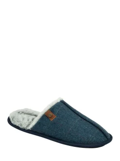 Dunlop Blue Closed Toe Mens Mule Slippers
