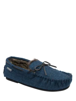 Dunlop Blue Mocassin Slippers